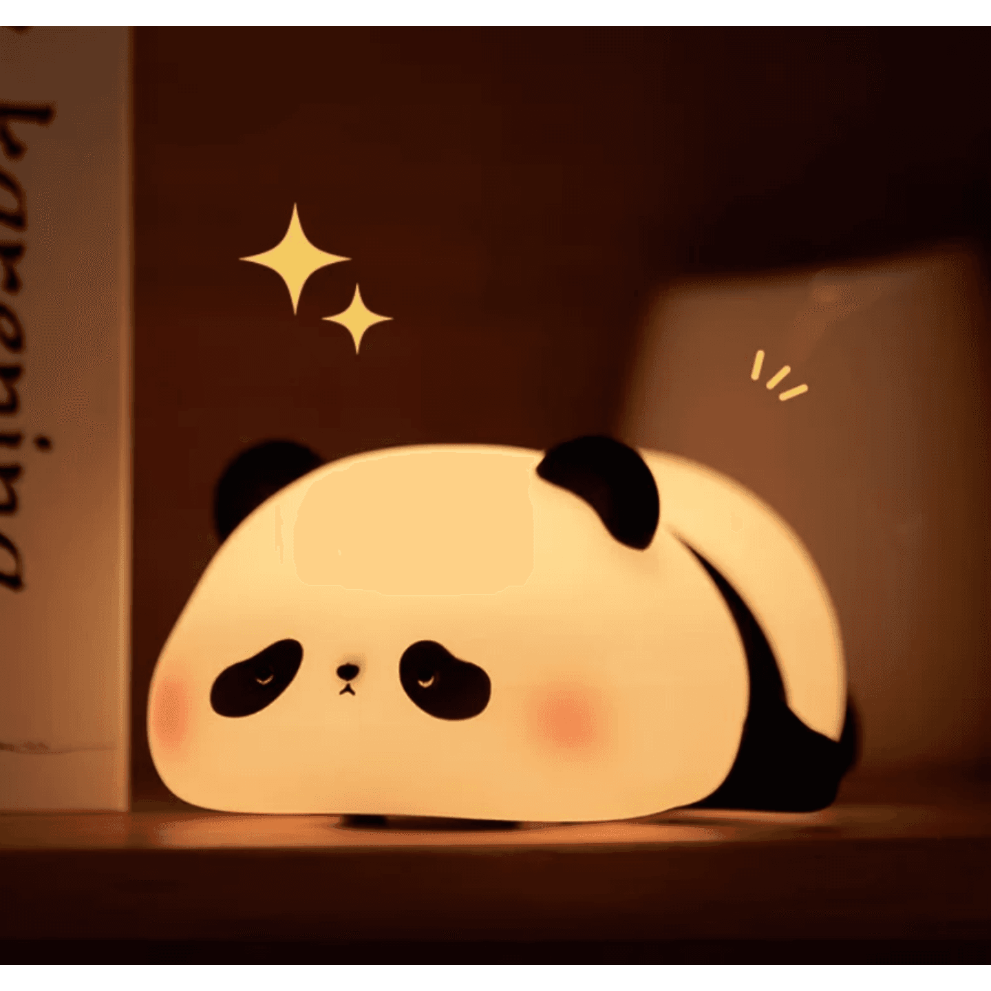Lampu Tidur Panda Pat-Pat Lucu Cahaya Lembut Hadiah Ulang Tahun Kamar Tidur
