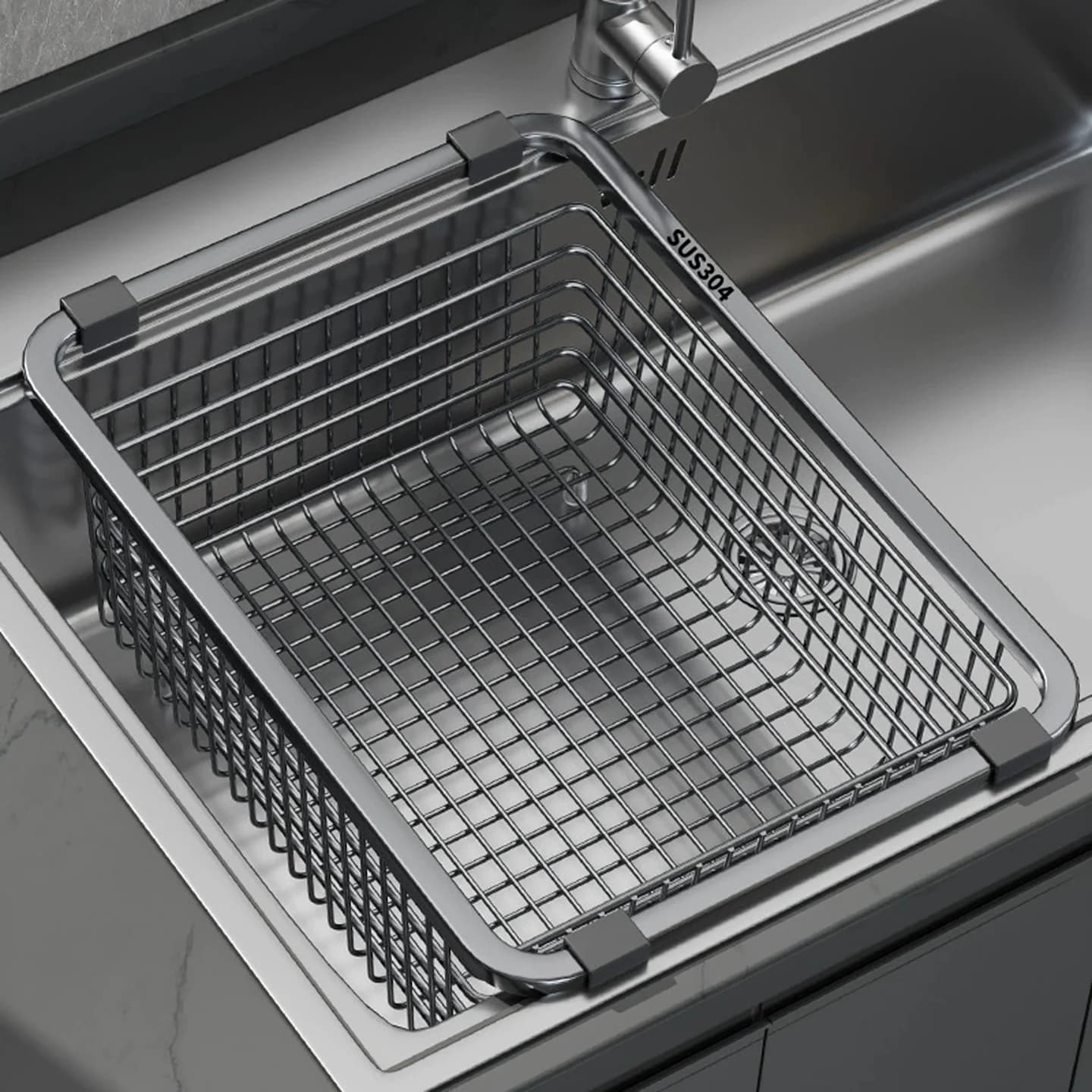 CHUXIN Rak Tiris Piring Wastafel Stainless Steel 304 untuk Dapur