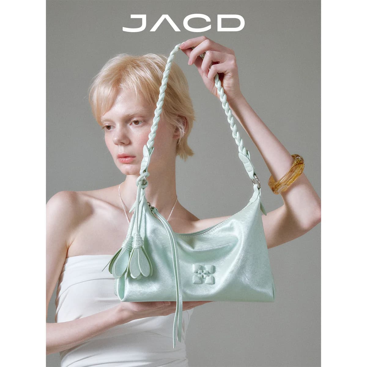 JACD Tas Ketiak Wanita Model Baru Musim Panas, Tas Selempang Warna Hijau Mint