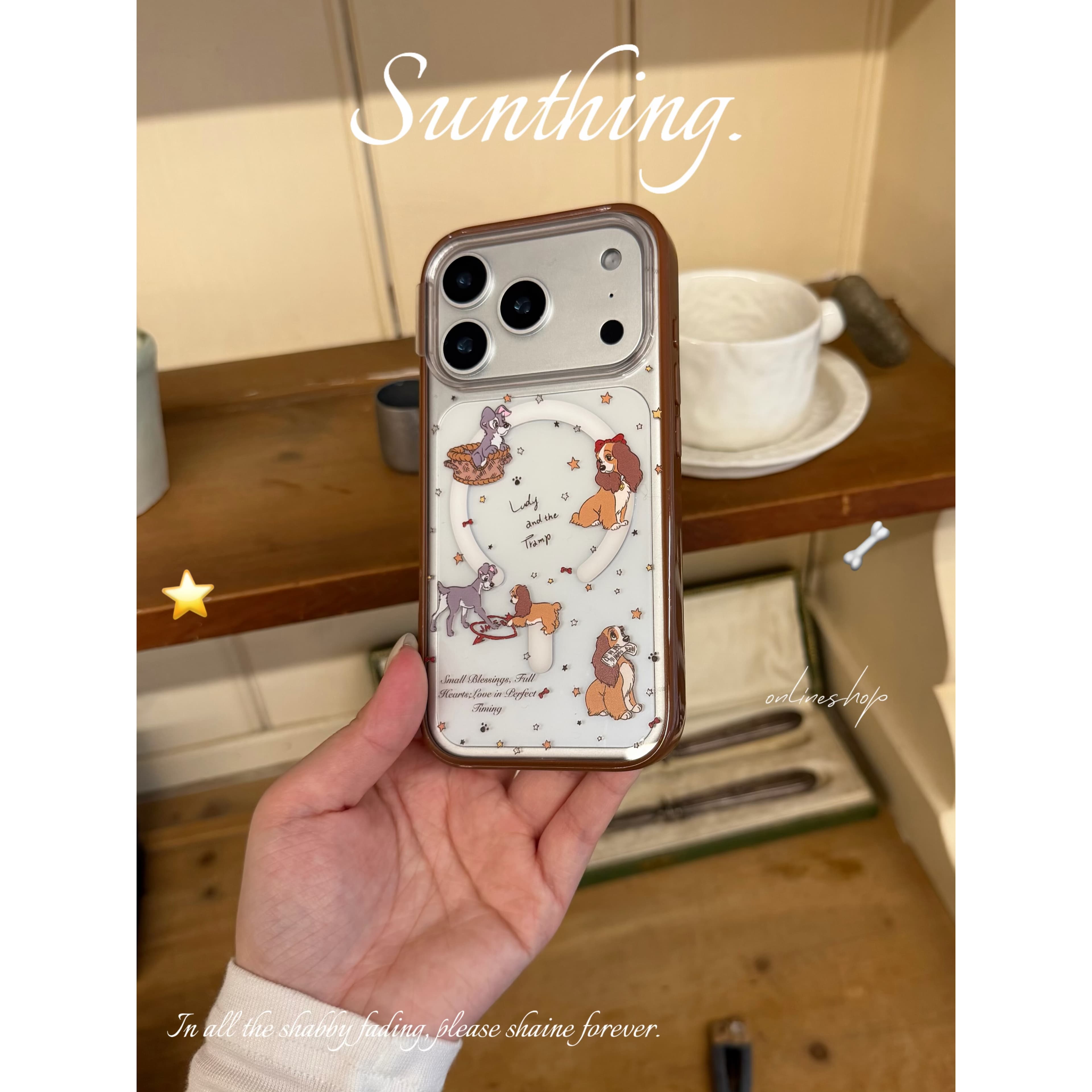 Casing HP Akrilik Magnetik Ultra Tipis Motif Lucu Korea untuk iPhone 17 Pro/16 Pro Max