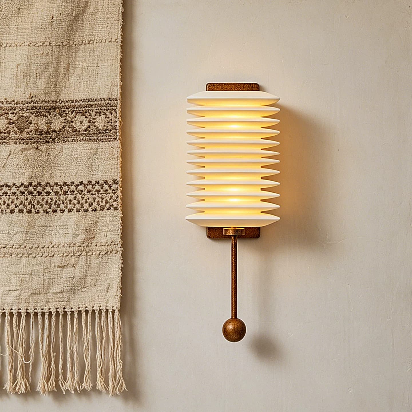 Lampu Dinding Wabi-Sabi Vintage Lampu Samping Tempat Tidur Kamar Ruang Tamu LED Lingfan AP240