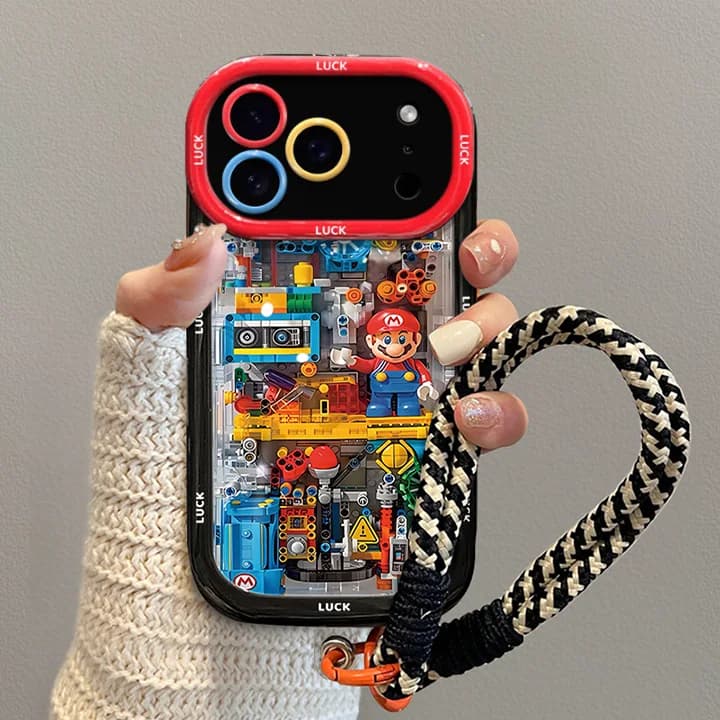Casing Silikon Impor Motif Mario Lego Kartun Lucu untuk Berbagai Seri iPhone
