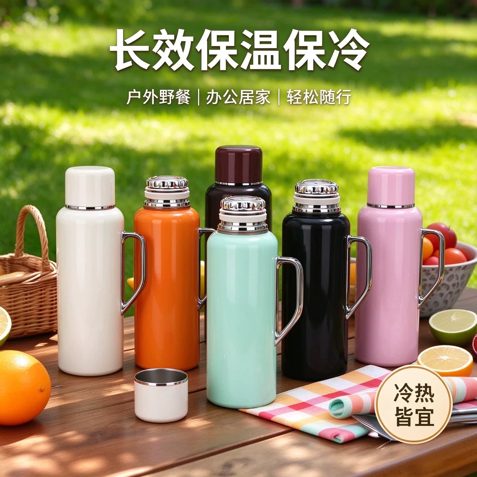 Termos Tumbler Stainless Steel 316 Mekanik dengan Indikator Suhu Pintar, Logo Custom, untuk Mobil & Teh Seduh