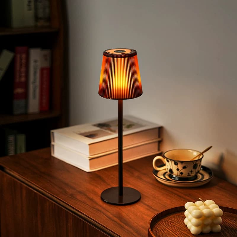 Lampu Tidur Retro Besi Dapat Dilepas Sentuh Dimmer RGB Warna Warni Lampu Meja Kamar Tidur Ruang Tamu Bar Lampu Malam Magnet
