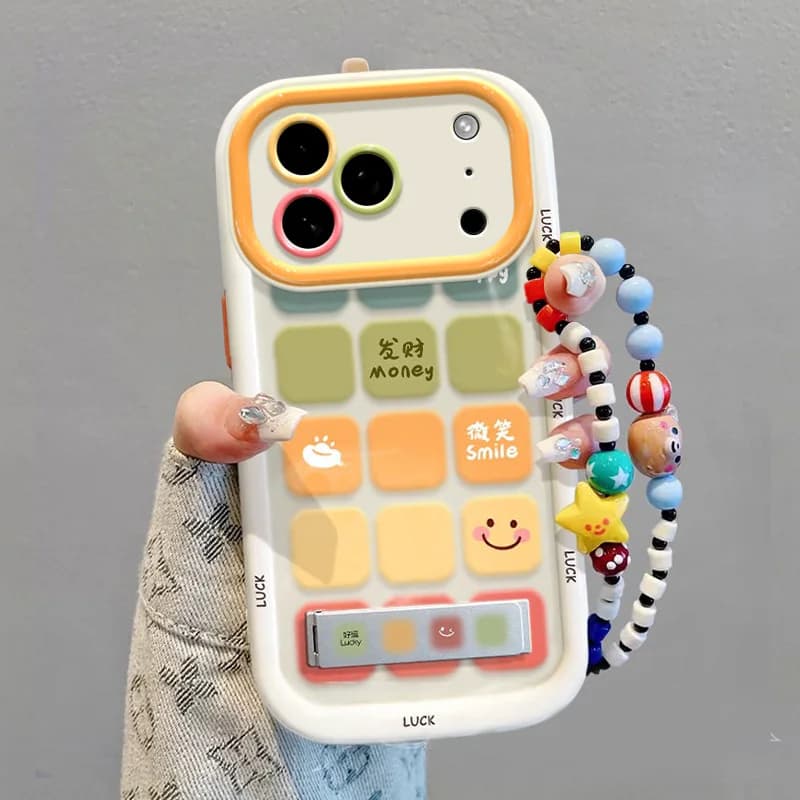 Casing iPhone 17 Silikon Impor Motif Kartun Smile Lucu Anti Jatuh