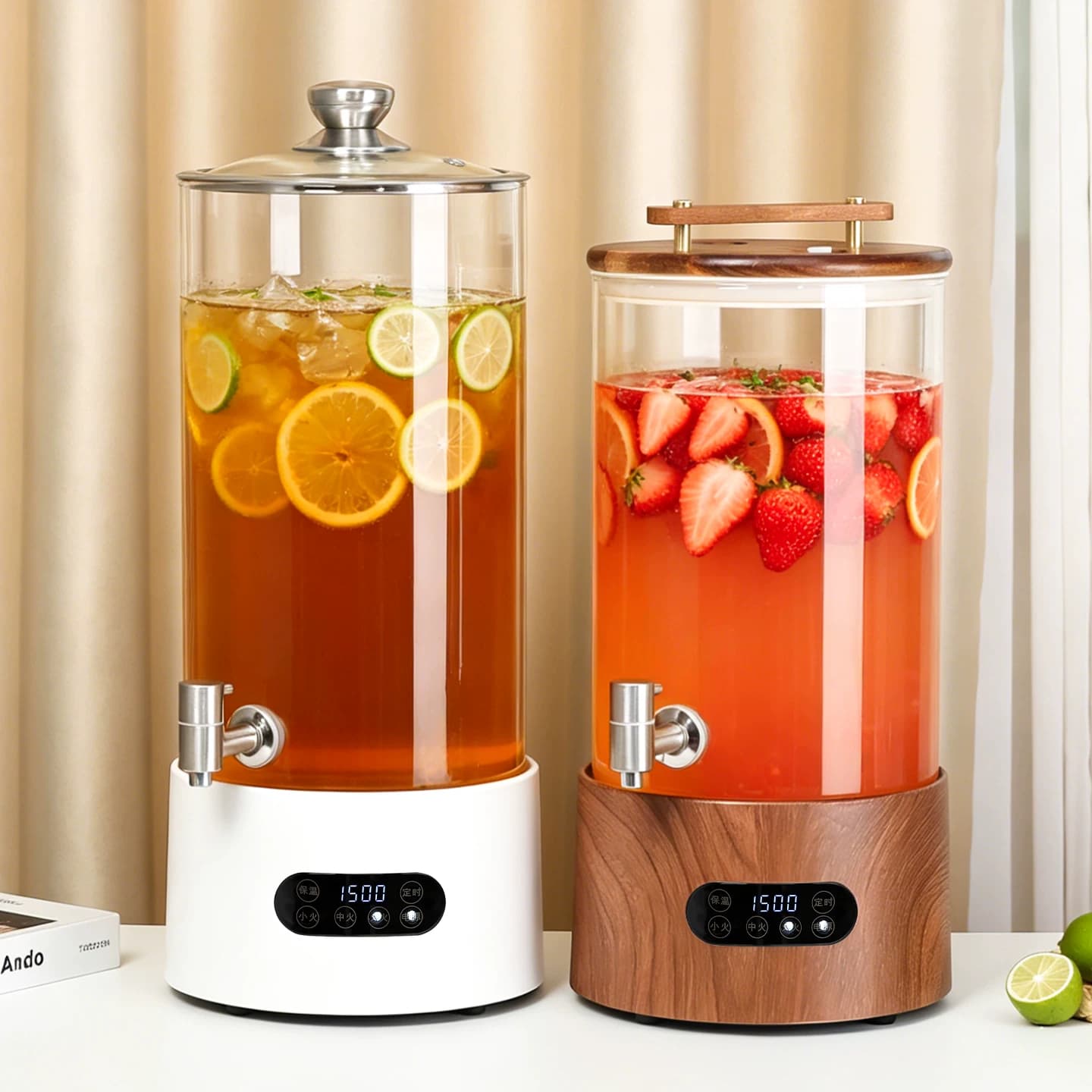 Teko Air Listrik Pemanas dengan Kran 5L-12,5L Tempat Penyimpan Air Panas Kapasitas Besar Teko Herbal Pemanas Komersial
