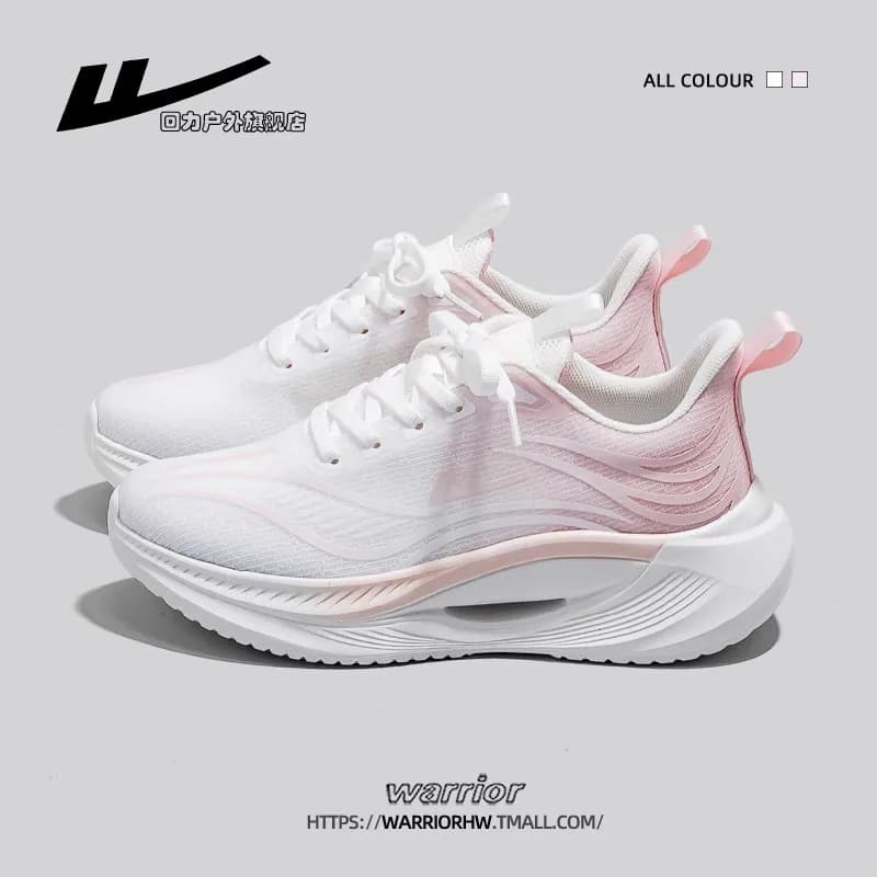 Sepatu Sneakers Wanita Warrior 2026 Model Baru Musim Panas, Sol Empuk Peredam Kejut, Ringan