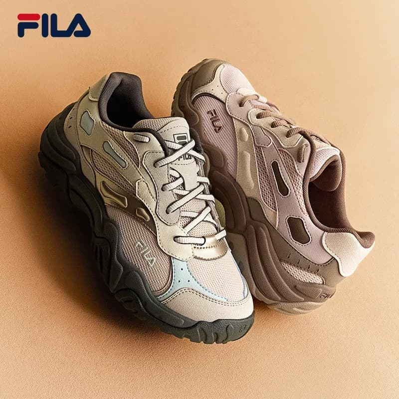 Sepatu Fila KORAL Wanita Sol Tebal Retro Dad Shoes Peninggi Badan Breathable Casual