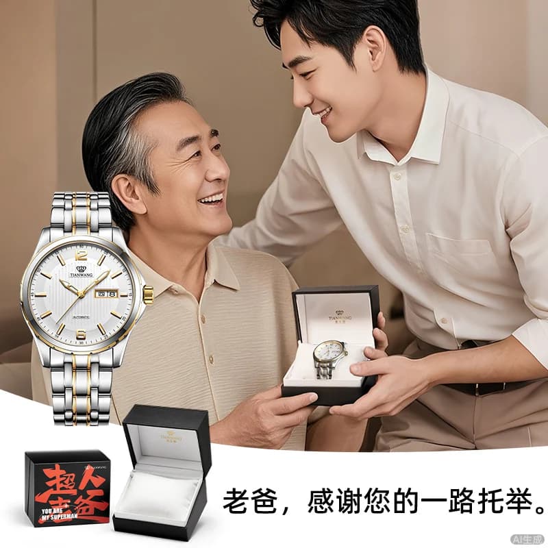 Jam Tangan Pria Tian Wang GS5732 Otomatis Dual Kalender Gaya Bisnis