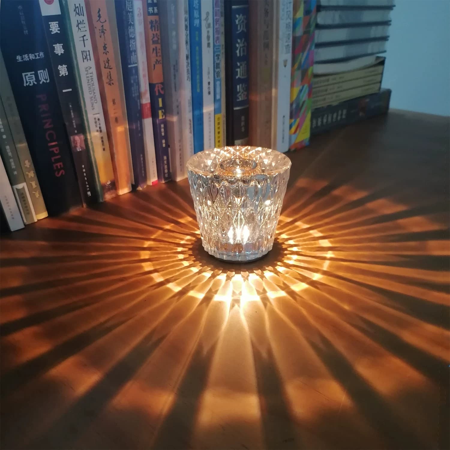Lampu Malam LED Kristal Isi Ulang untuk Dekorasi Kamar, Pesta, Kemah & Bar