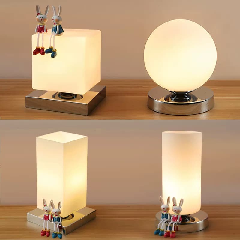Lampu Tidur Meja Minimalis Nordic Sentuh Charge Dimmable Warna Lampu LED Kamar Tidur 8W