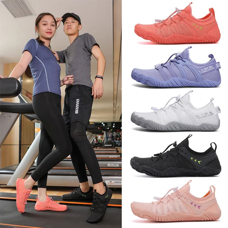 Sepatu Latihan Indoor Unisex Sol Lembut Anti Slip, Cocok untuk Lompat Tali & Yoga