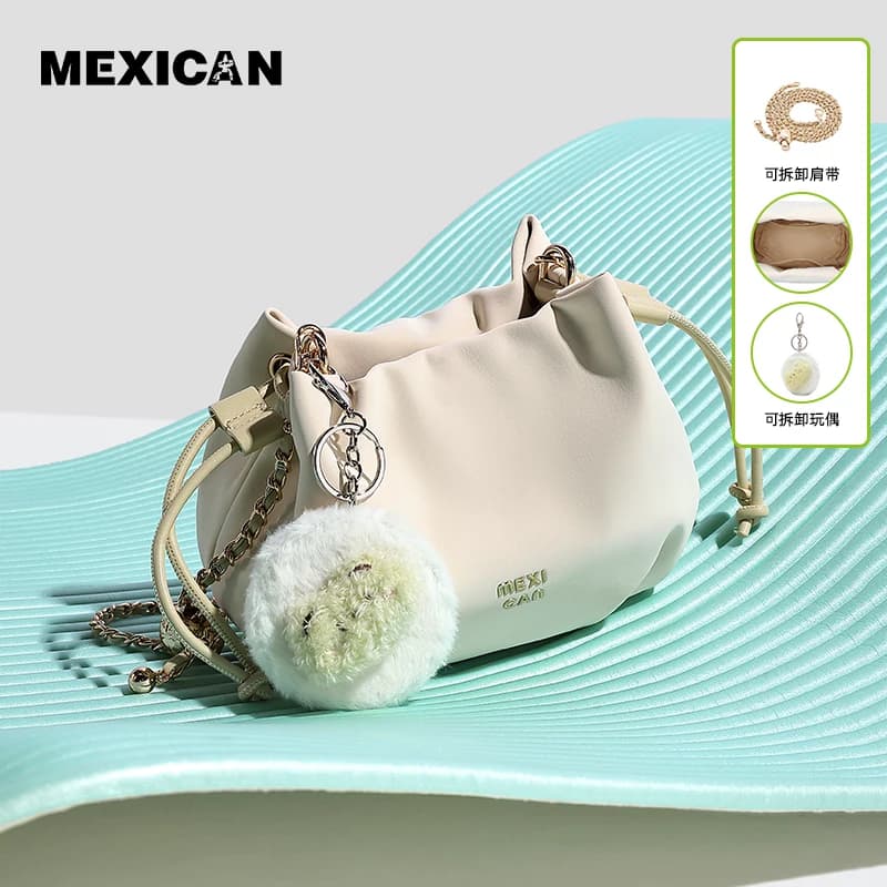 Tas Selempang Wanita Scarecrow Model Awan Bucket Kasual Musim Panas