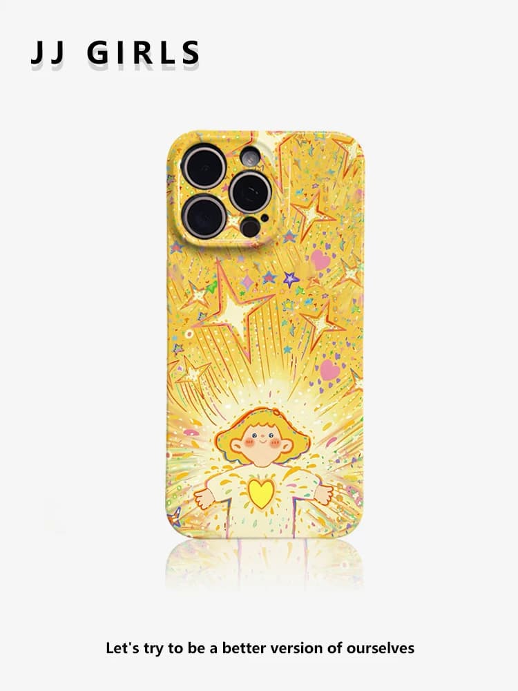Casing Kartun Gadis Berkilau untuk iPhone 16 Pro Max & Huawei P70 Pro