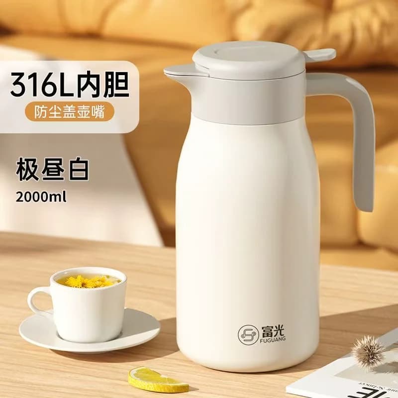 Termos Air Fuguang 2L Stainless Steel 316L Tutup Satu Klik Model Terbaru 2025 untuk Rumah dan Kantor