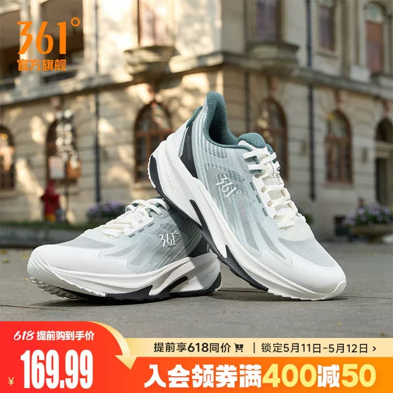 361° Sepatu Lari Pria Mesh Breathable Peredam Guncangan Musim Panas 2026